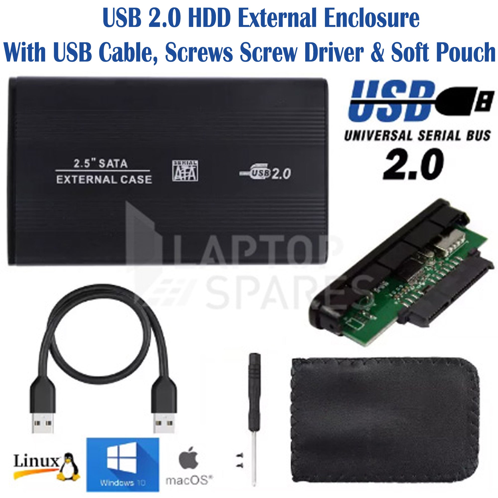 Laptop Hard Drive Portable Case 2.5" inch USB 2.0