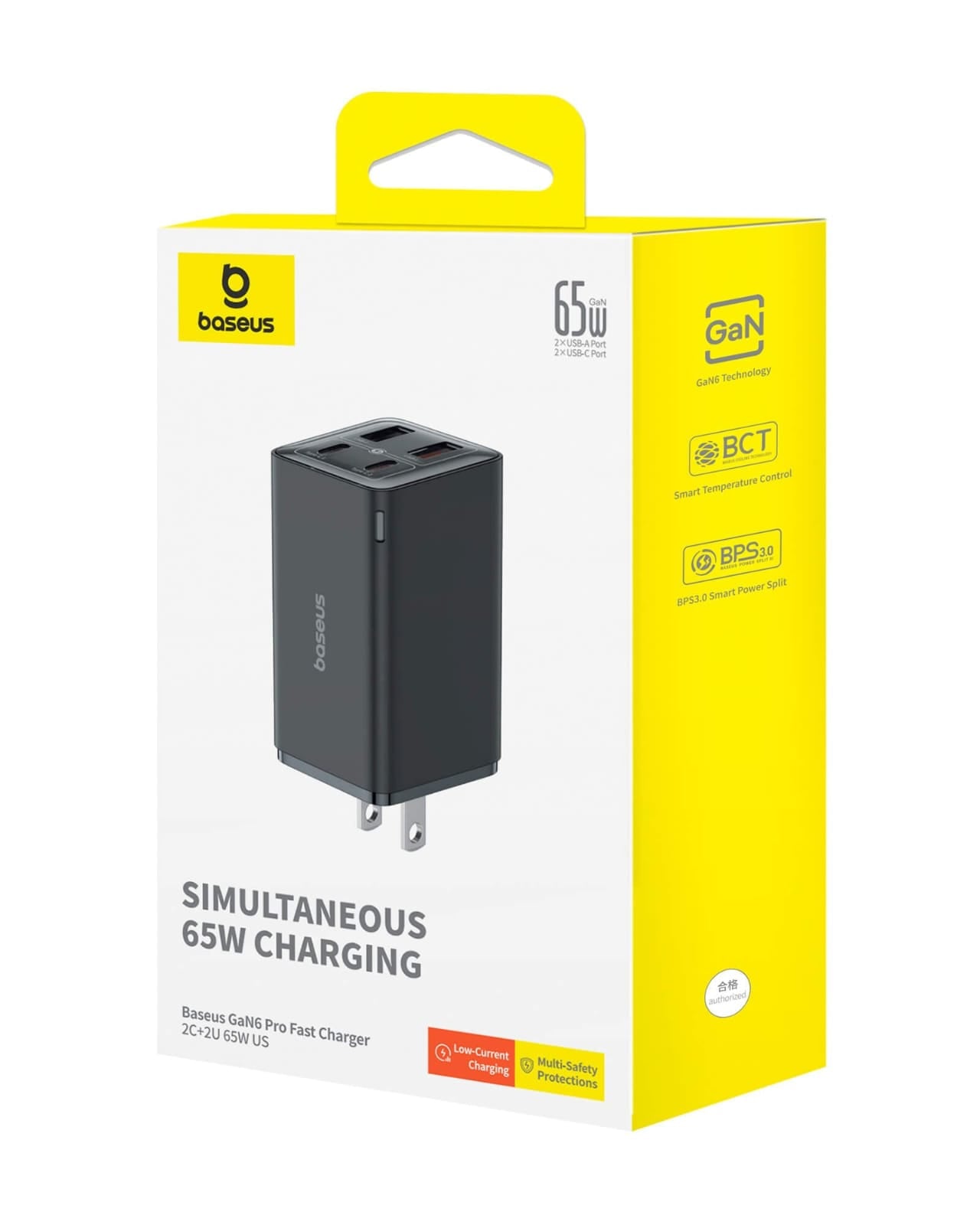 Baseus GaN6 Pro Fast Charger 2C+2U 65W US