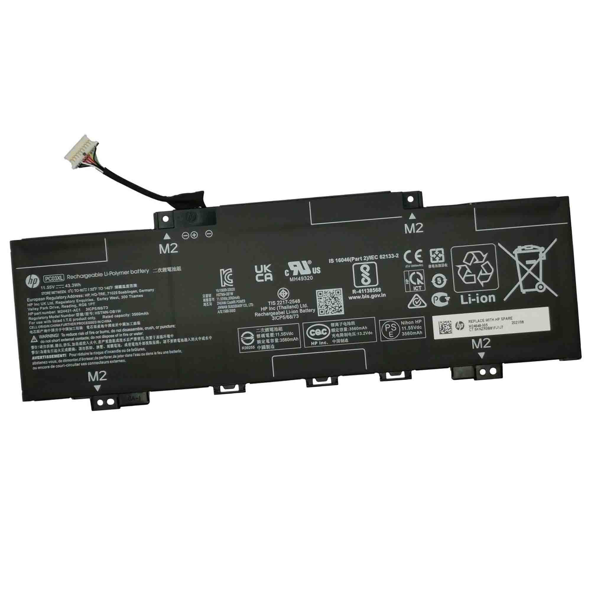 HP M24648-006 43.3Wh 3 Cell Battery