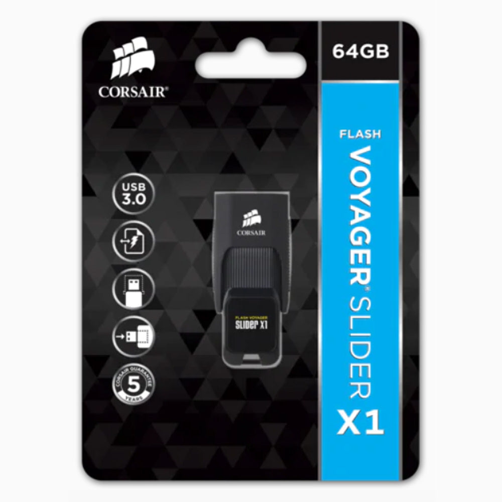 Corsair Flash Voyager Slider X1 64GB USB Flash Drive 3.0