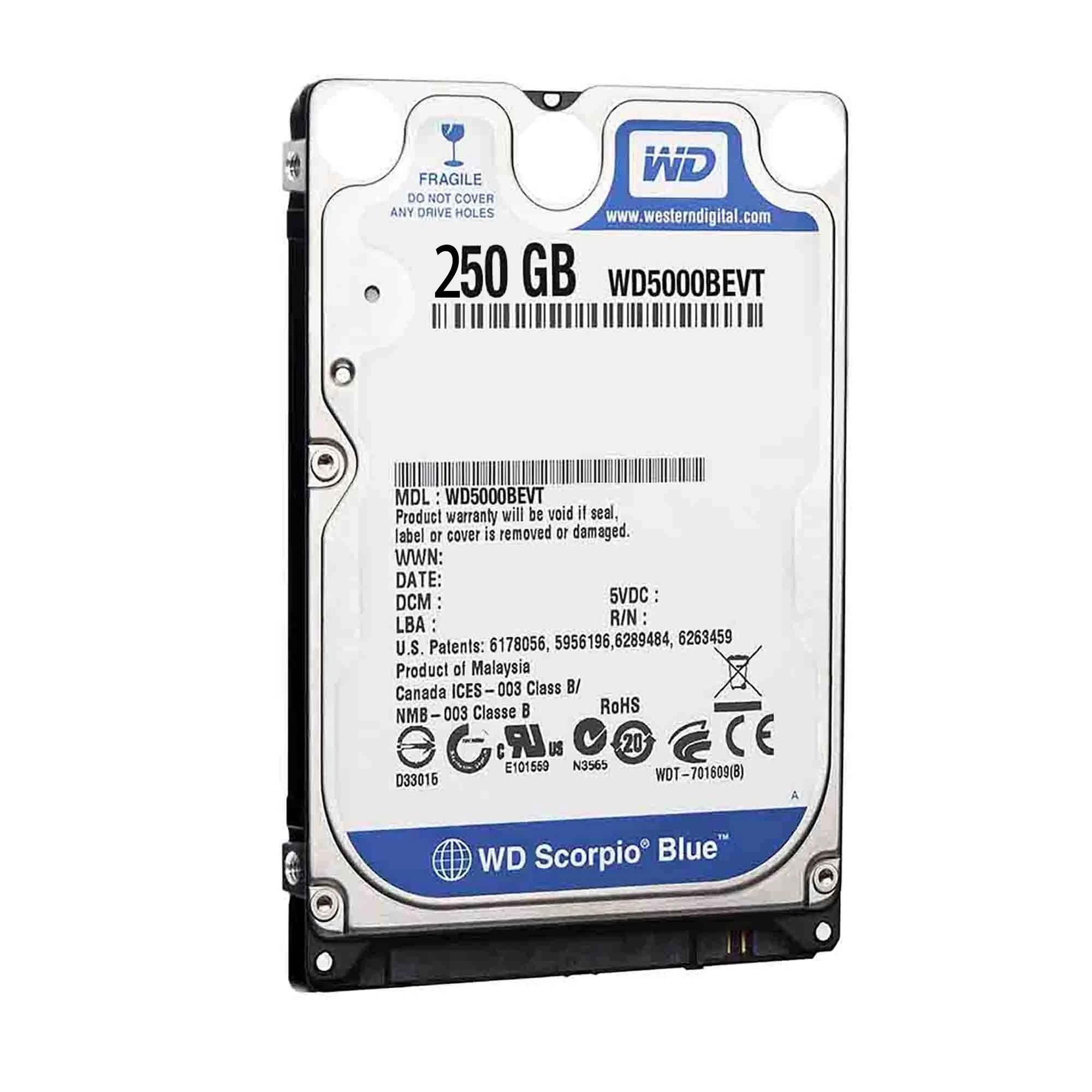 Mix Brand 250GB 2.5" Laptop Hard Drives
