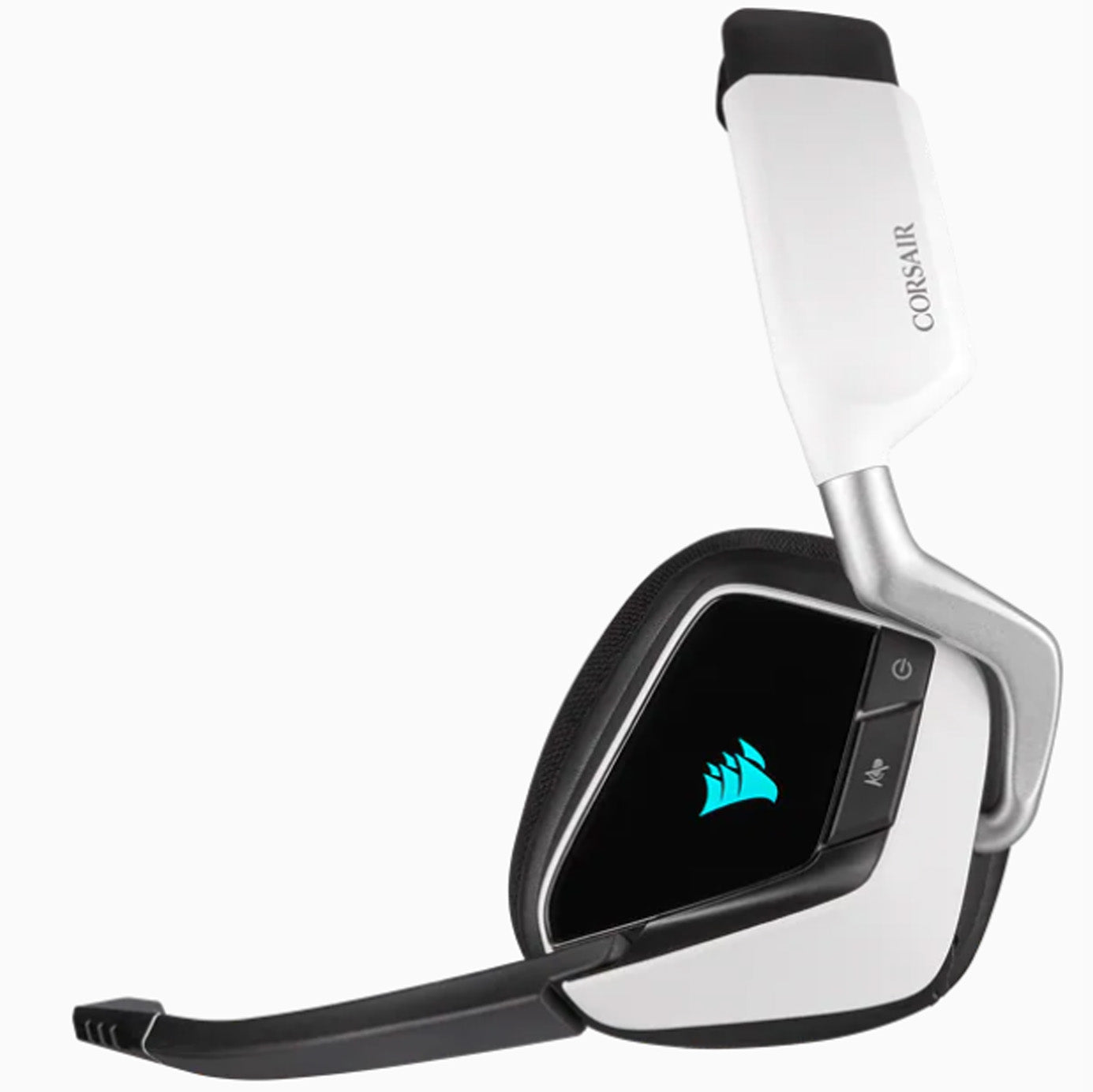 Corsair VOID RGB ELITE Wireless Premium Gaming Headset with 7.1 Surround Sound — White