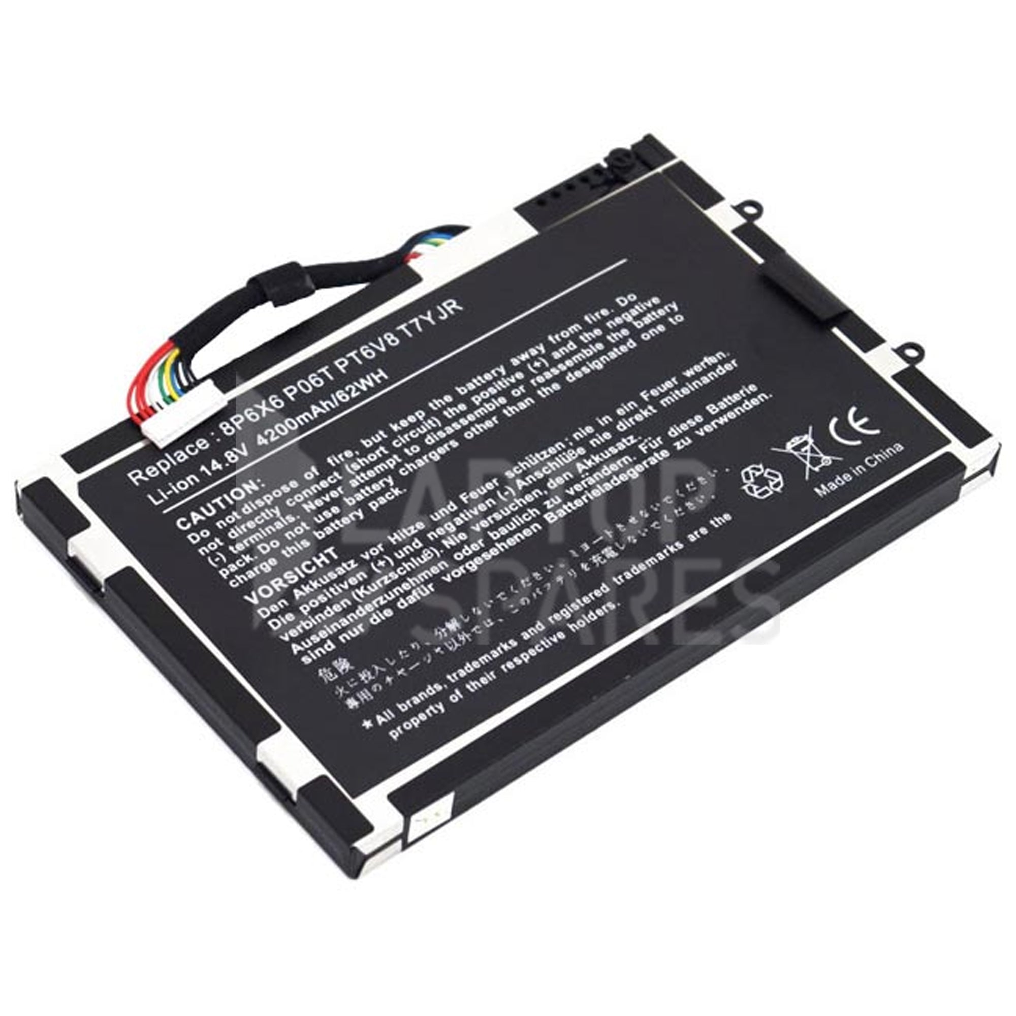 Dell Alienware P06T002 PT6V8 4200mAh 8 Cell Battery