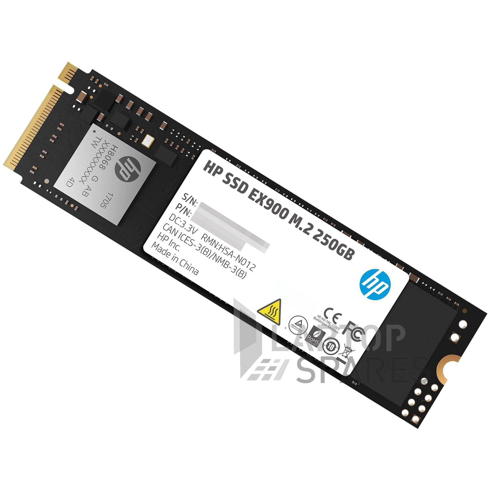 HP EX900 M2 SATA 250GB PCIe 3.0 x4 NVMe 3D NAND Internal SSD