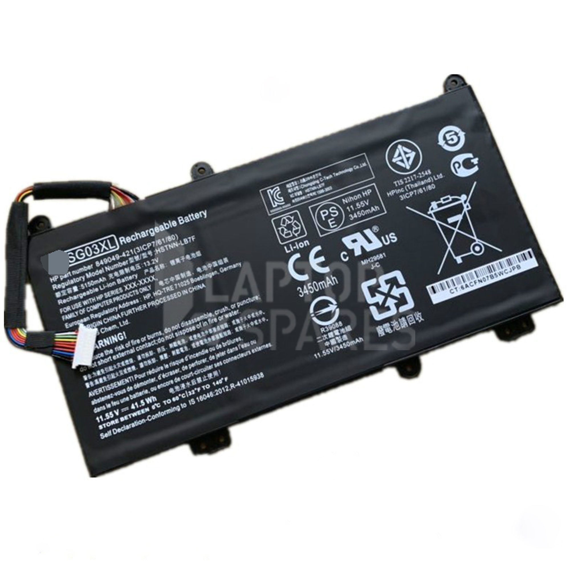 HP Envy 17T-U273CL SG03XL 61.6Wh 3 Cell Battery